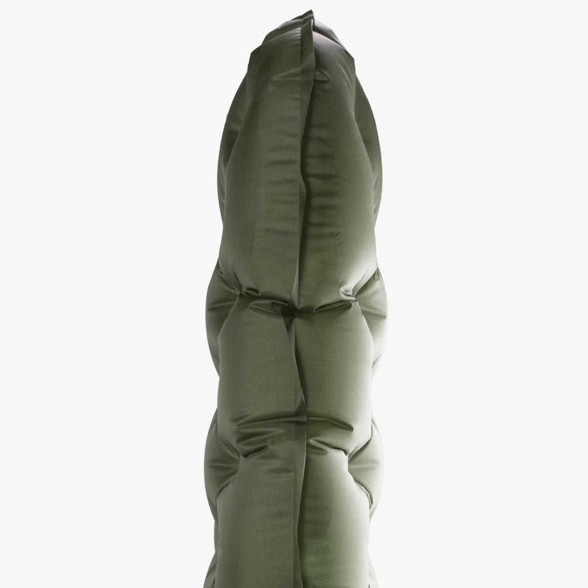 10cm profile of highlander nap pak arctic r11 inflatable olive sleeping mat
