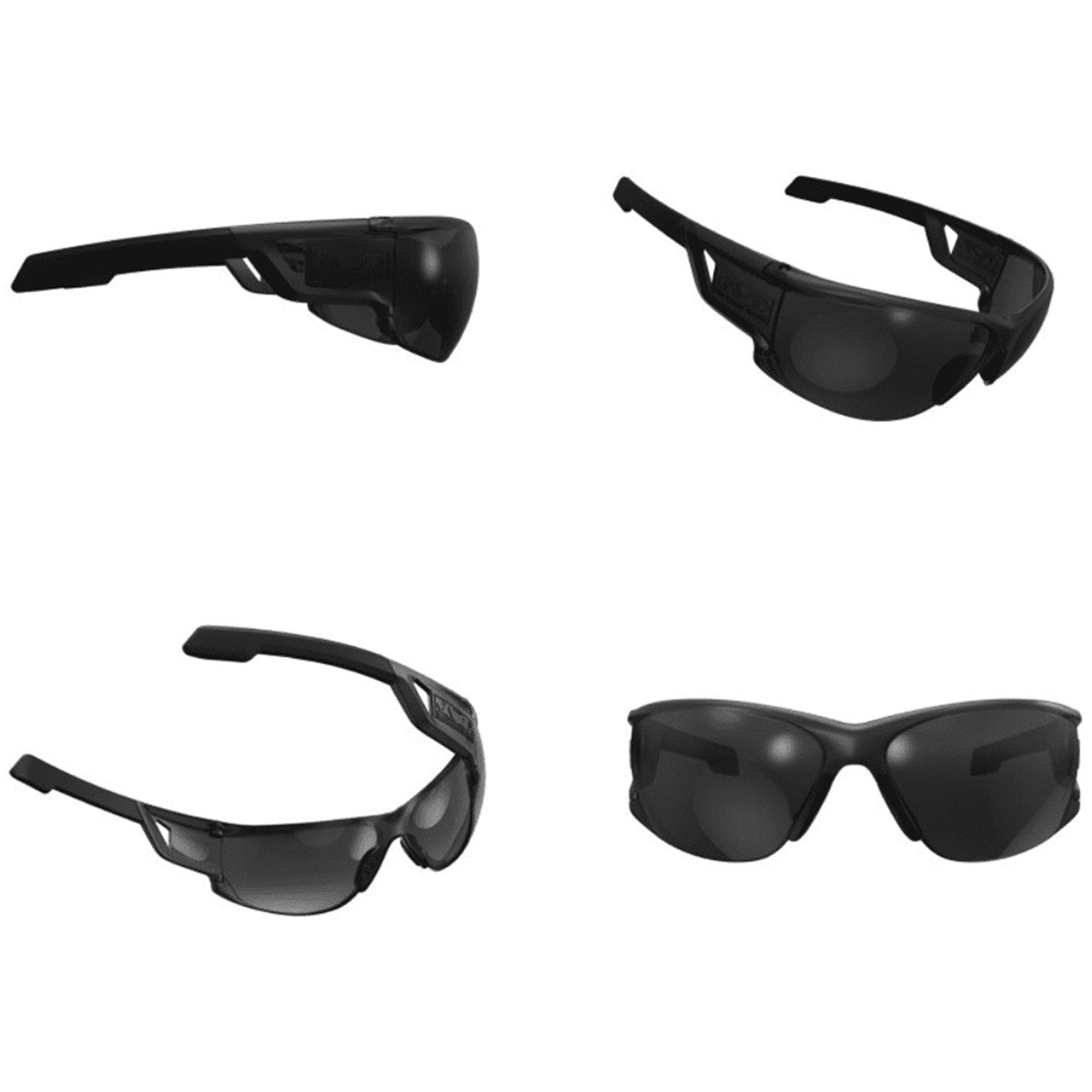 all angles of mechanix type n smoke lens ballistic safety glasses