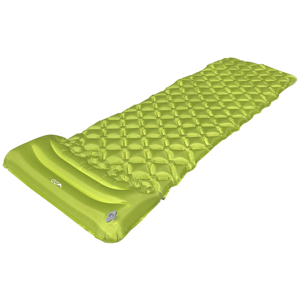 angle view of dd hammocks inflatable mat green