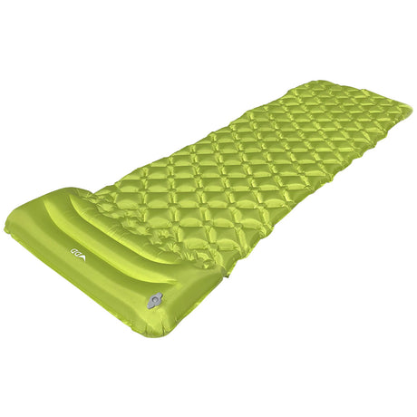 angle view of dd hammocks inflatable mat green