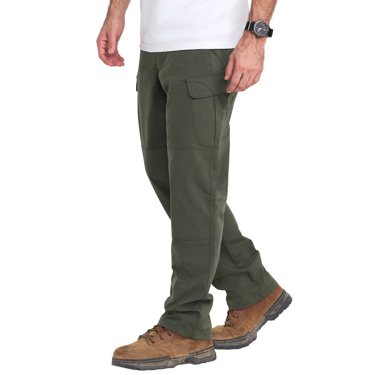 angled view 5.11 tactical tdu green stryke pants