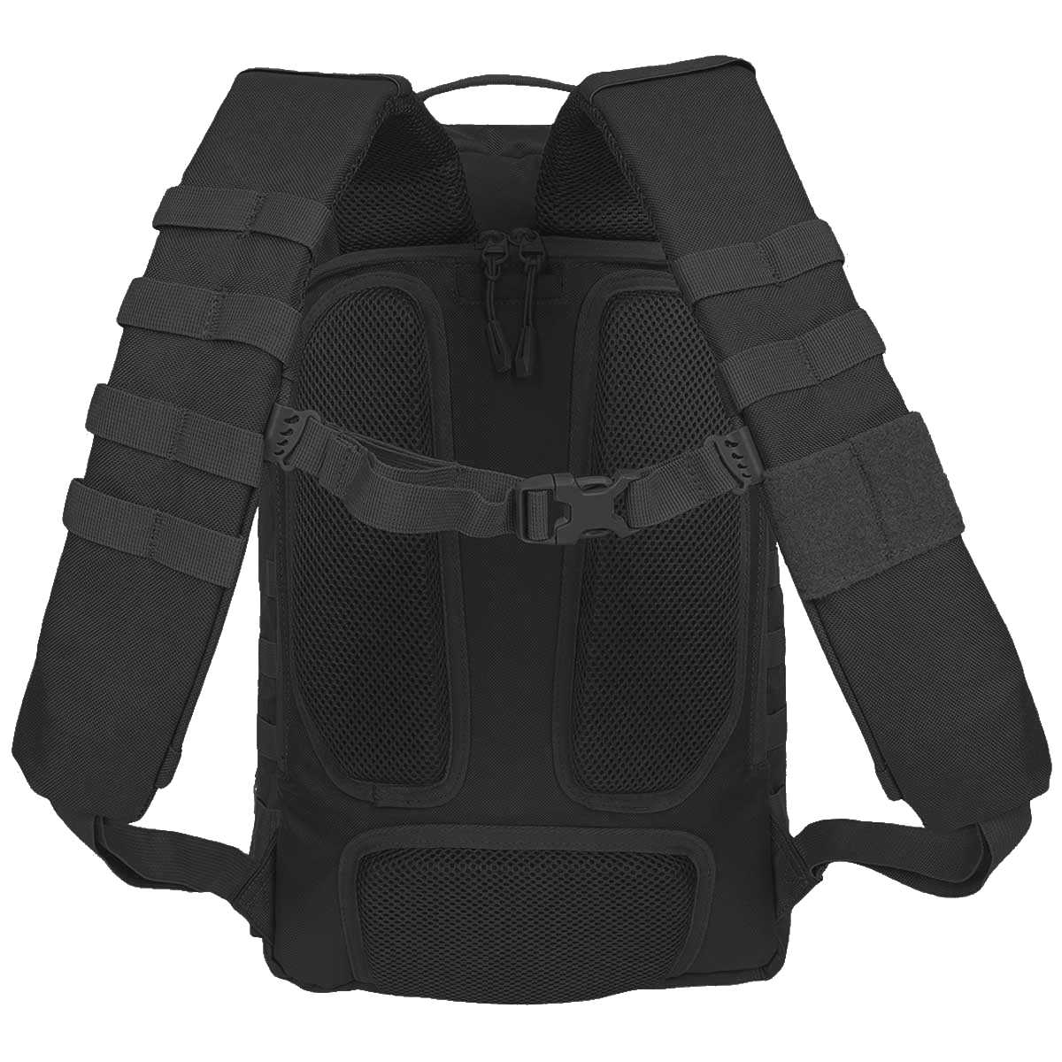 back mesh system of 25l highlander harrier full clamshell black pack