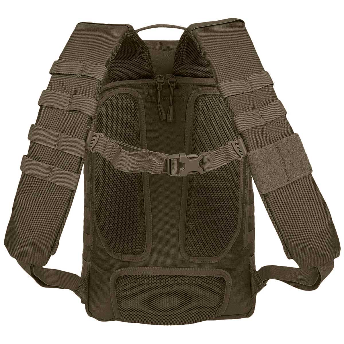 back mesh system of highlander 25l harrier full clamshell ranger green pack