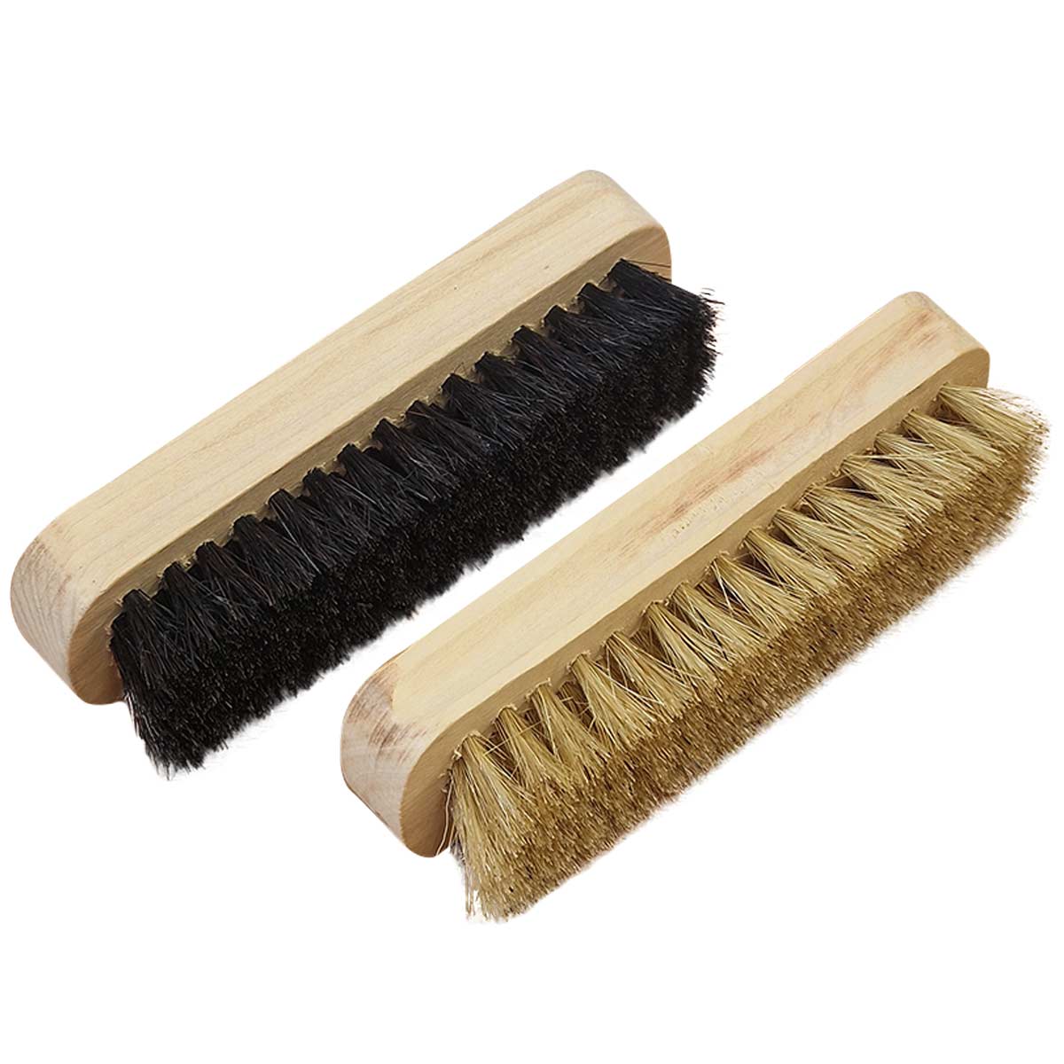 black grey dasco shoe buffing brushes 2 pack