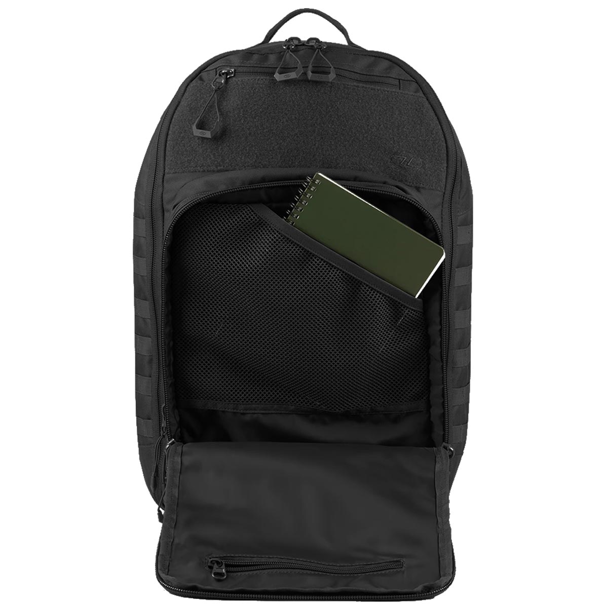 black highlander 45l harrier full clamshell pack with inner pocket and sleeve