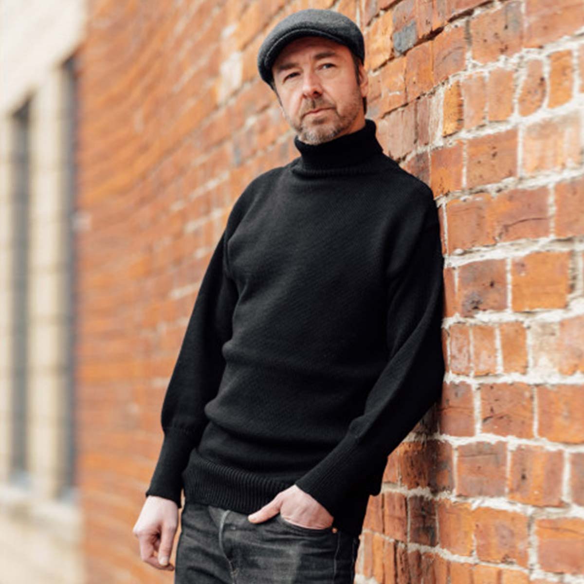 black submariner jumper worn