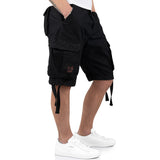 black surplus airborne vintage shorts with cargo pockets