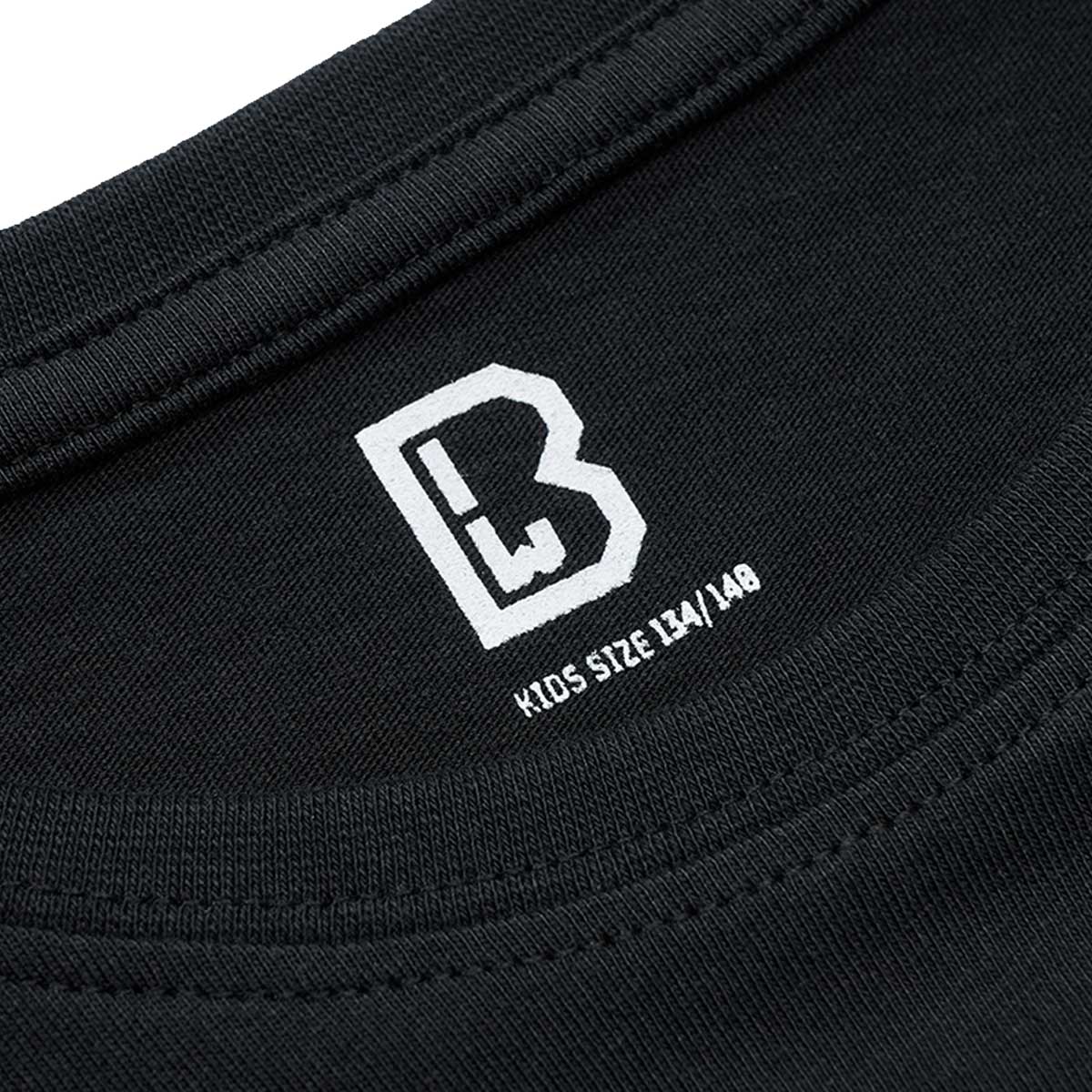 brandit kids tshirt black crew neck