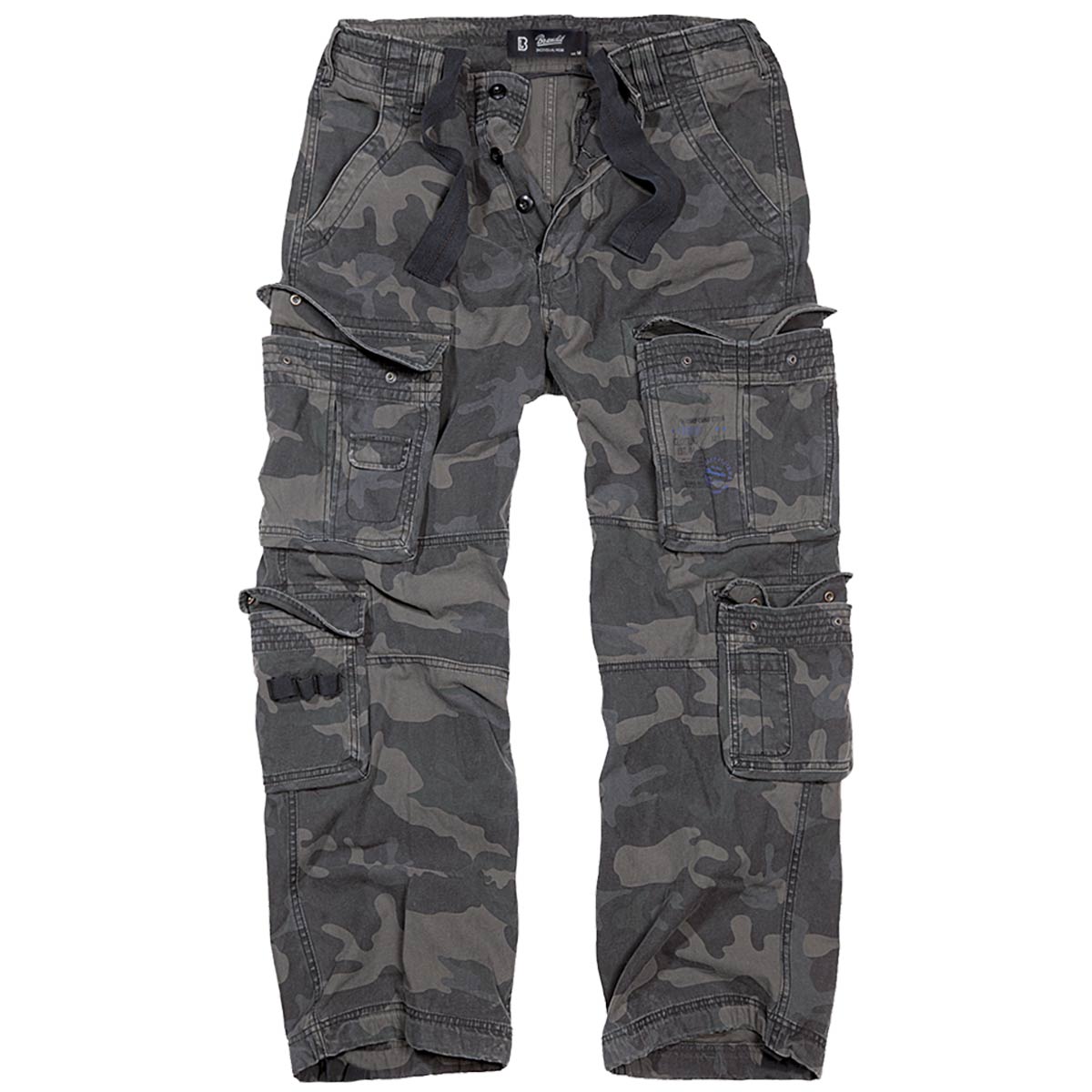 brandit pure vintage cargo trousers dark camo