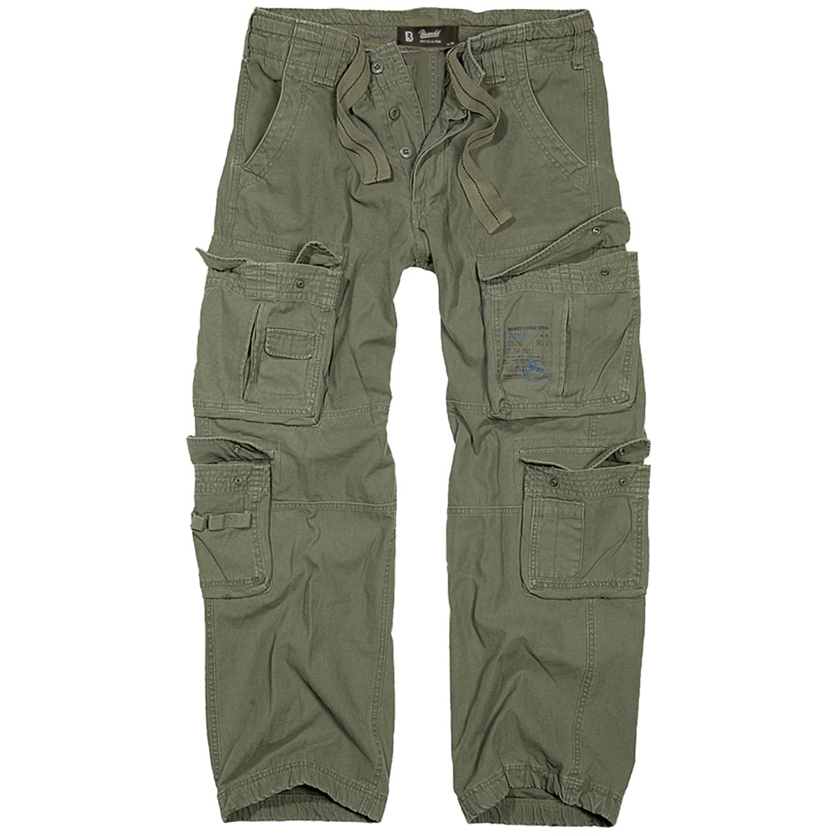 brandit pure vintage cargo trousers olive