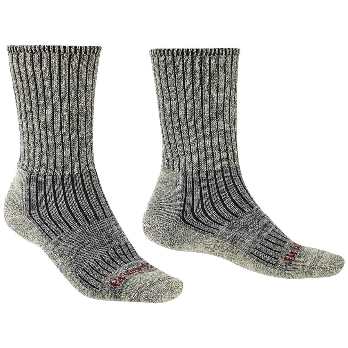 bridgedale mens hike midweight merino comfort boot socks pair stone grey