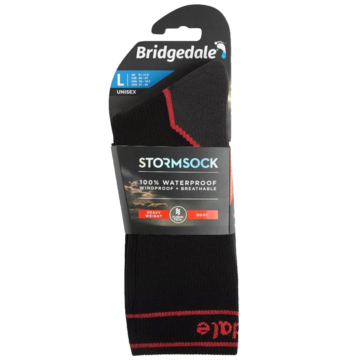 bridgedale stormsock heavyweight boot sock black