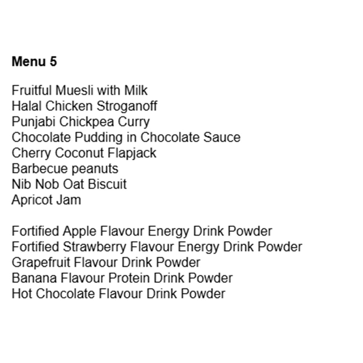 british army 24 hour halal ration pack menu 5