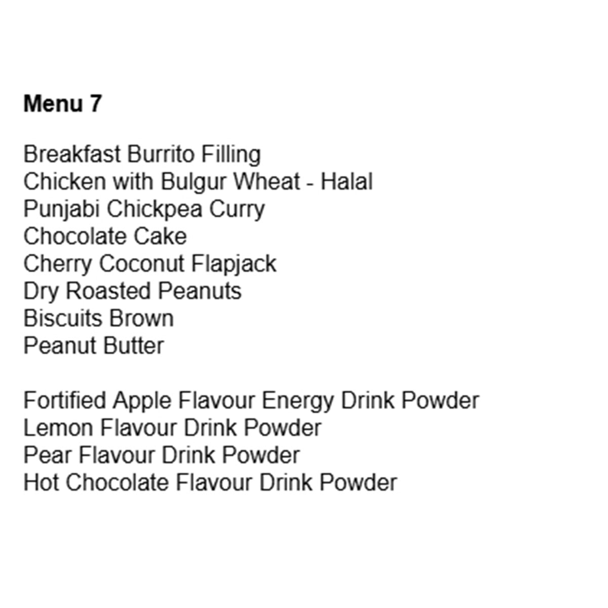 british army 24 hour halal ration pack menu 7