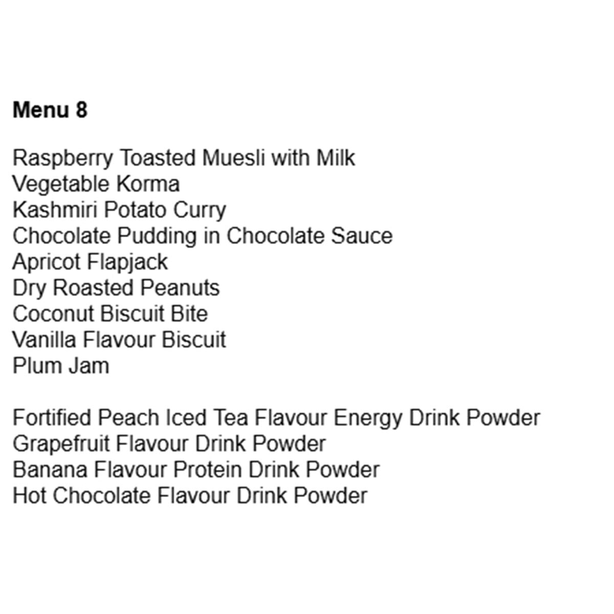 british army 24 hour halal ration pack menu 8