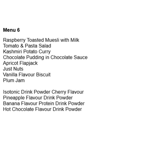 british army 24 hour vegetarian ration pack menu 6