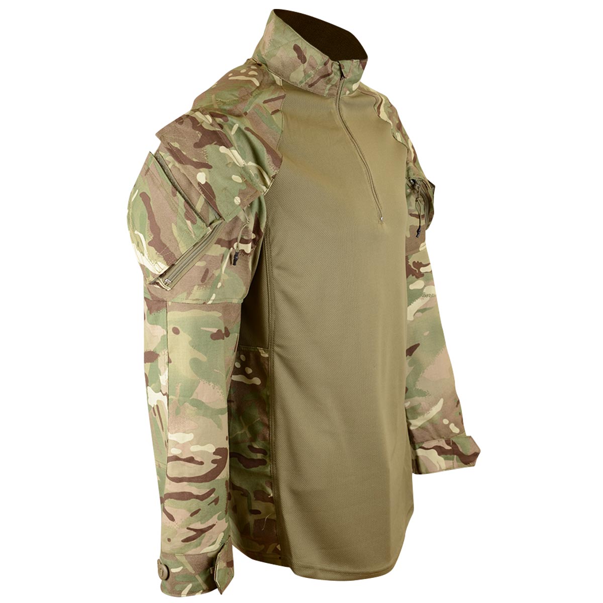 british army mtp 23 ubacs shirt olive angled view