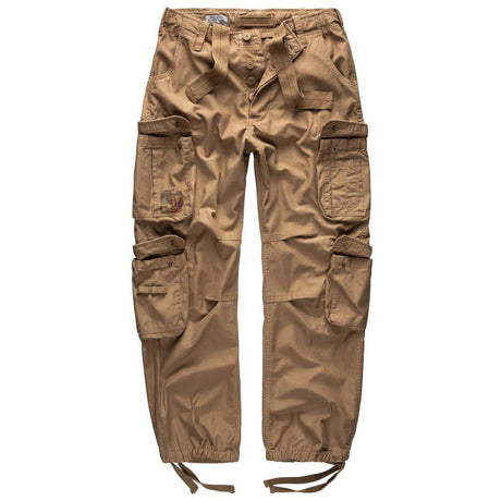 button detail surplus raw vintage beige cargo trousers