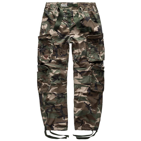 button detail surplus raw vintage woodland camo cargo trousers