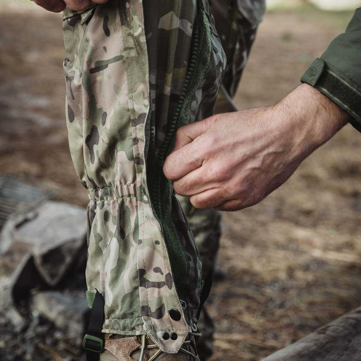 camouflage highlander gaiter with elasticated ankle