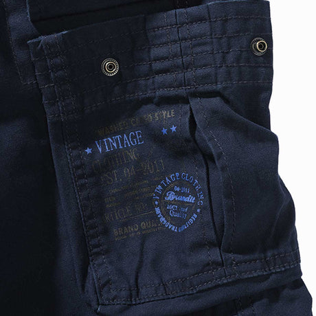 cargo leg pocket of navy brandit pure slim fit trousers