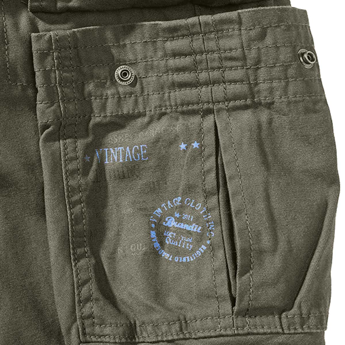 cargo leg pocket of olive brandit pure slim fit trousers