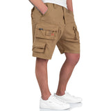 cargo pockets on surplus raw vintage beige trooper shorts