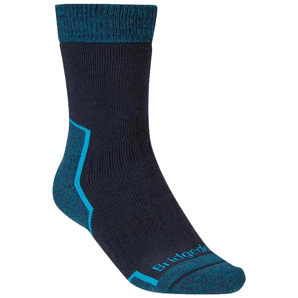 close up bridgedale mens explorer heavyweight merino comfort boot sock navy