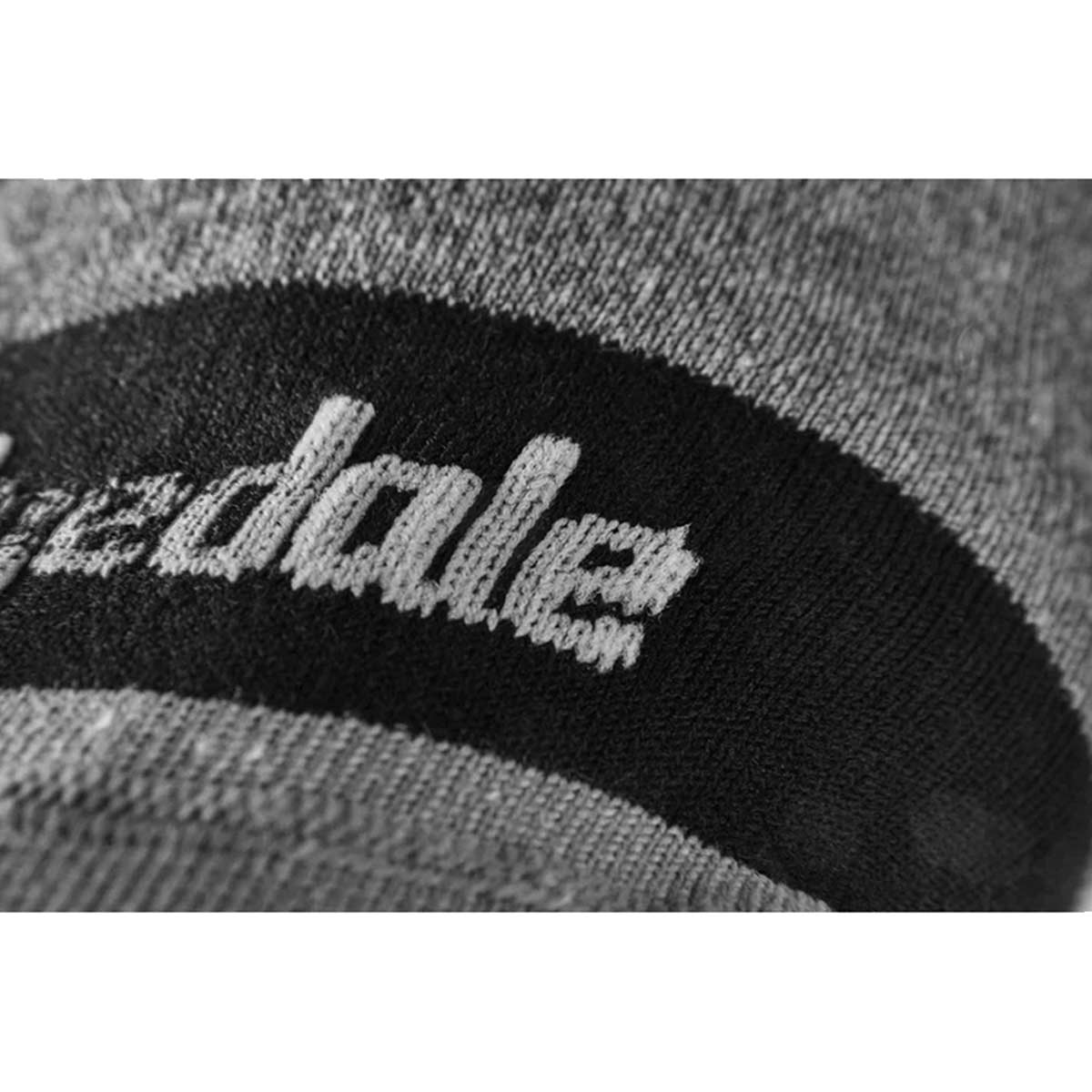 close up of fabric on bridgedale mens base layer coolmax liner sock twin pack grey