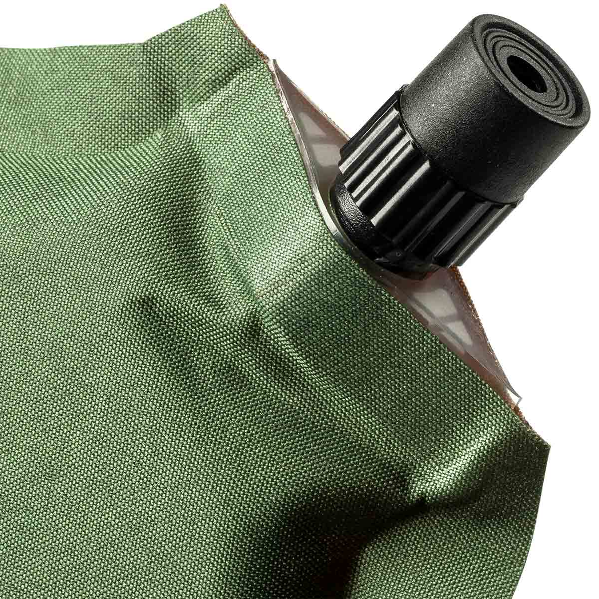 closeup of valve for green coyote multimat trekker 25 s self inflating camping
