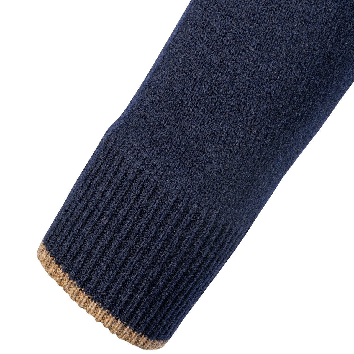 contrast cuff jack pyke ashcombe lambswool crewknit jumper pullover navy