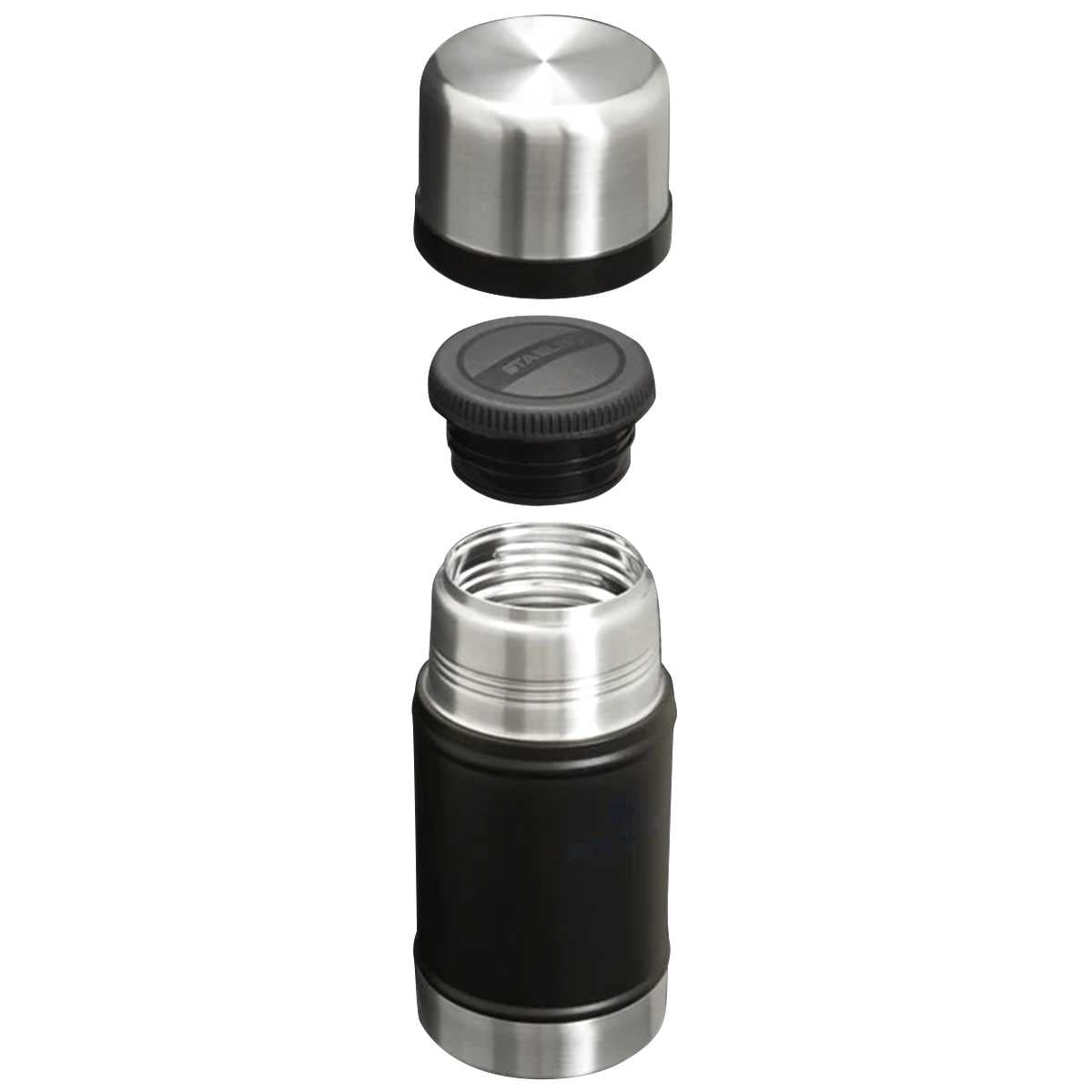 cup and twist lid on black 700ml stanley legendary food jar