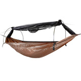 dd xl fronline hammock coyote brown with mosquito net open
