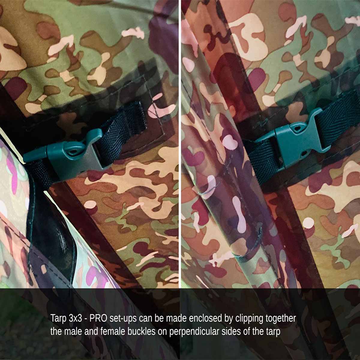 hammocks camo 3x3 camo tarp pro male female buckles
