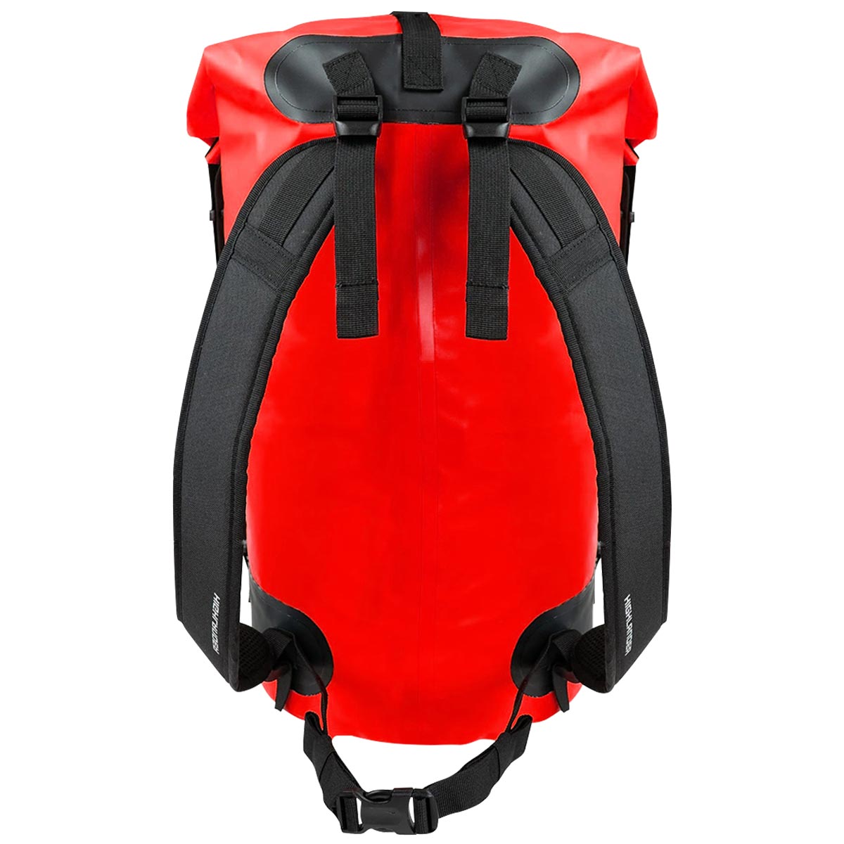 detachable straps highlander tri laminated duffle bag red