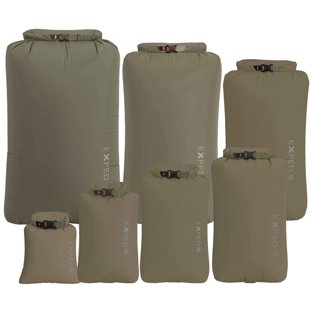 exped waterproof drybag versa olive drab 1-40 litre