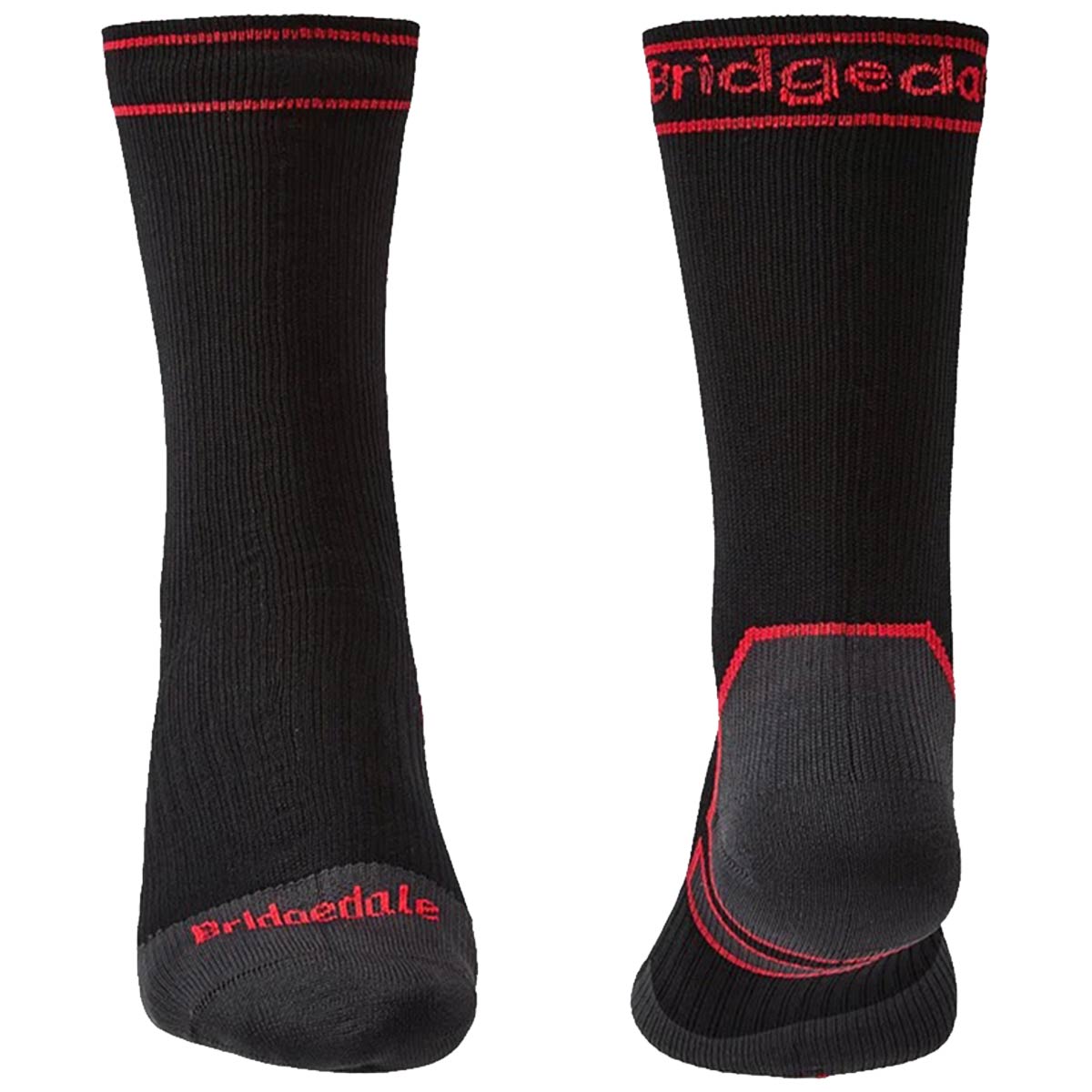 front back bridgedale stormsock heavyweight boot sock black