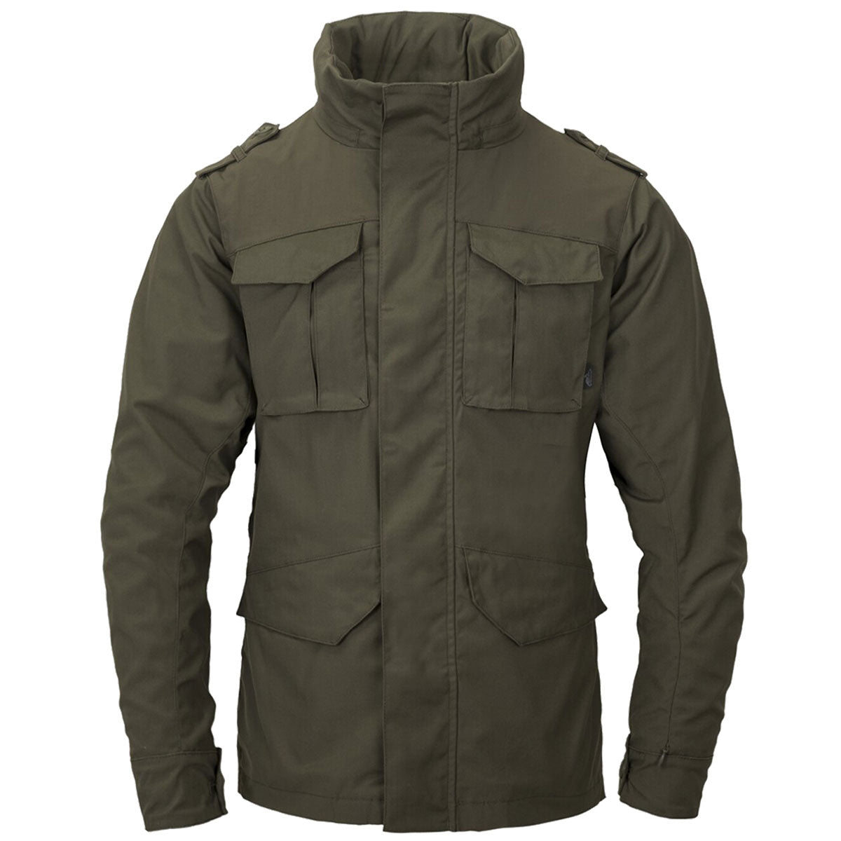 front of helikon covert m65 jacket taiga green