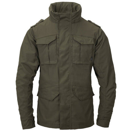 front of helikon covert m65 jacket taiga green
