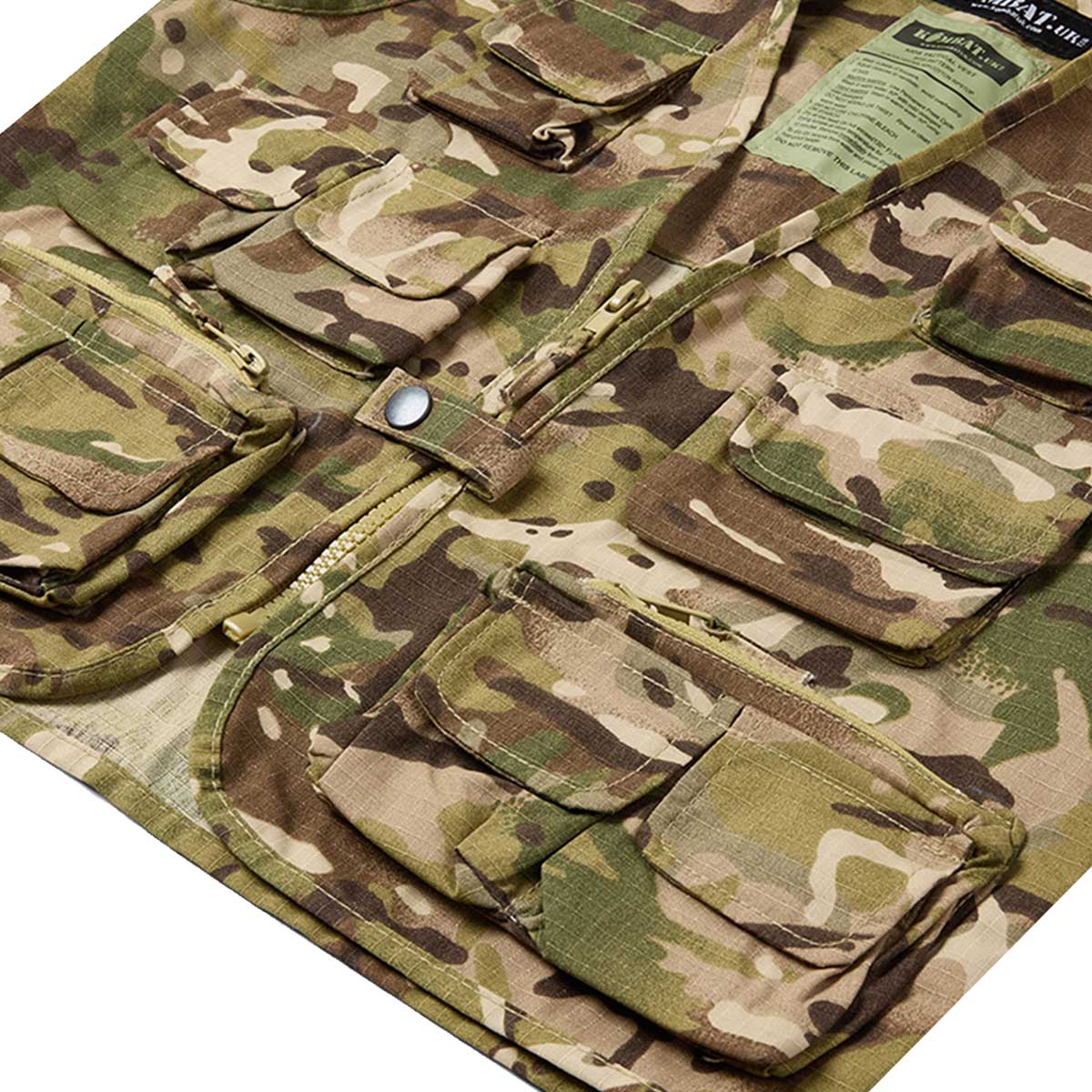 front pockets on kombat kids btp camo tactical vest
