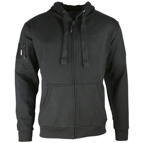 front view of black kombat spec ops hoodie