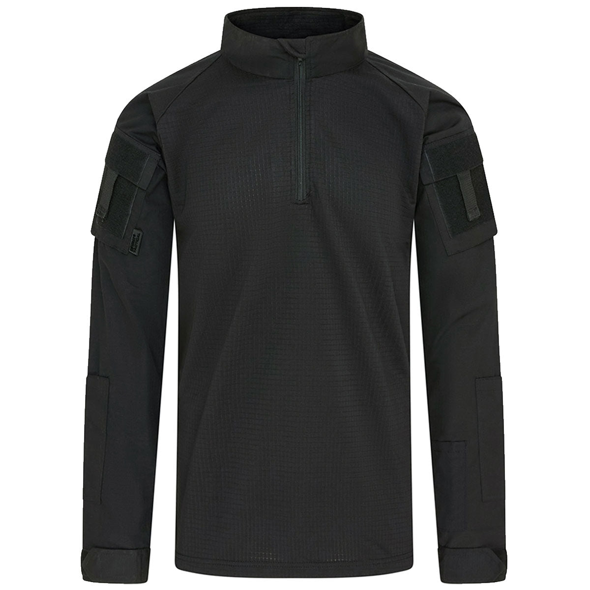front view of black kombat ubacs tactical fleece shirt