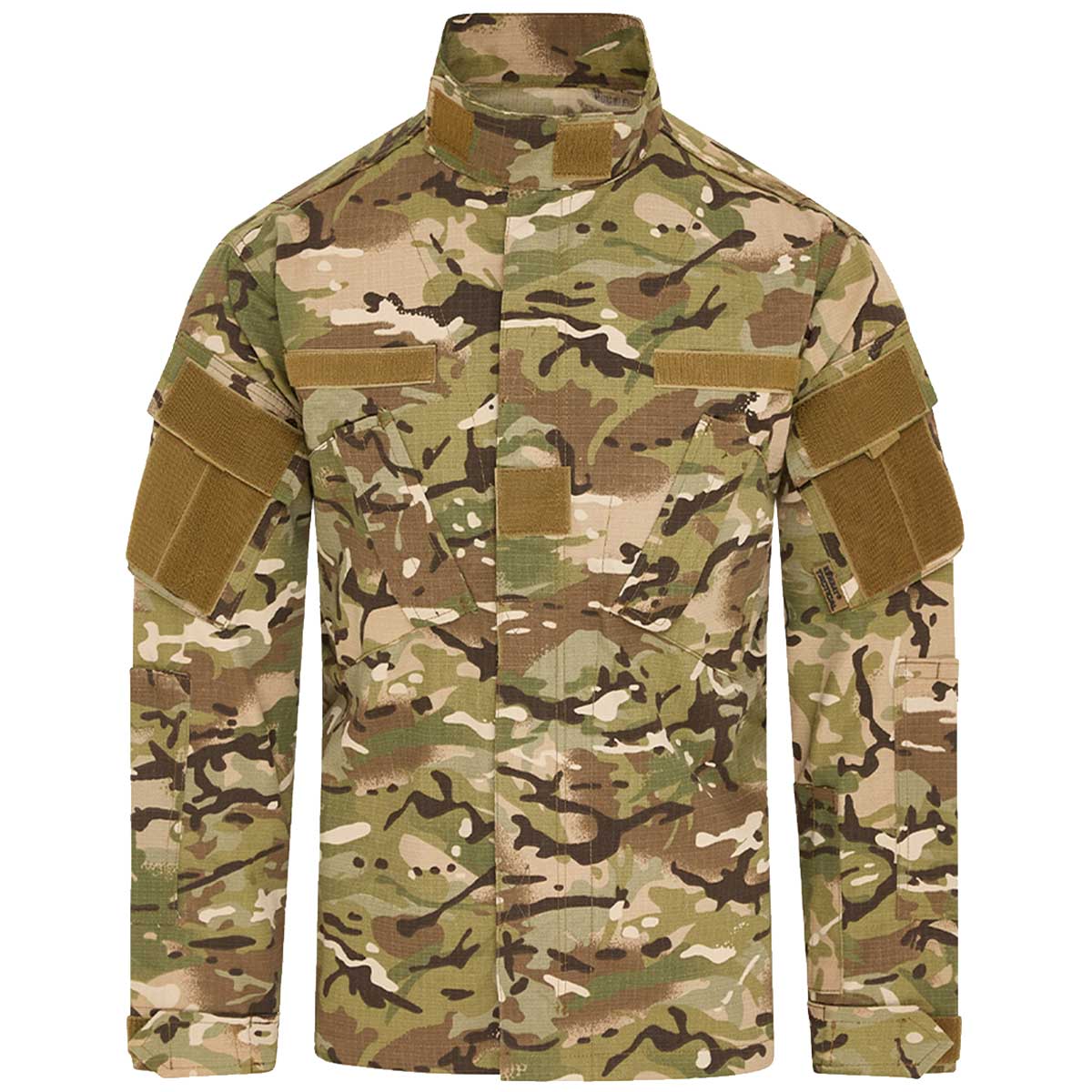 front view of camouflage kombat acu assault shirt