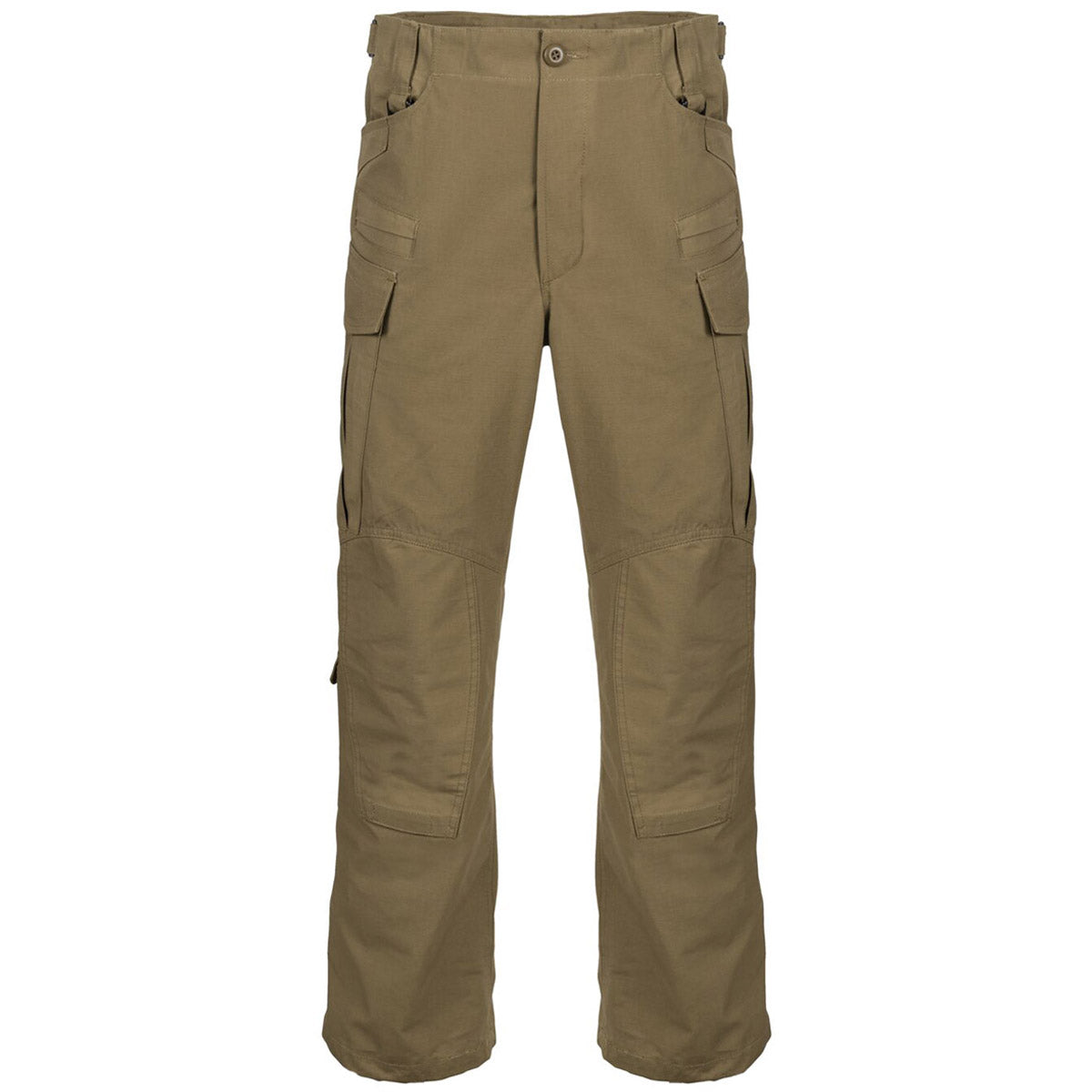 front view of helikon sfu next coyote trousers