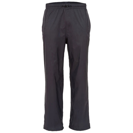 front view of highlander stow and go waterproof trousers charcoal