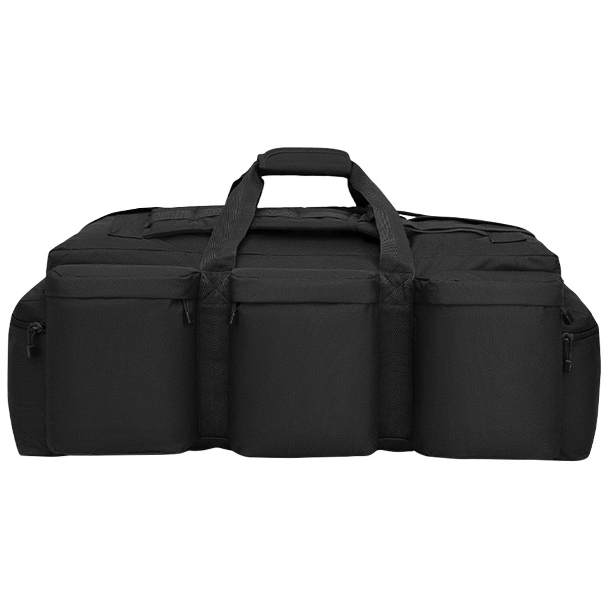 front view of kombat black 100 litre assault holdall