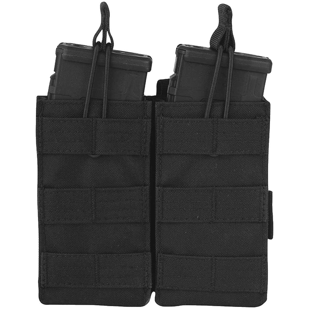 front view of viper black quick release double mag pouch