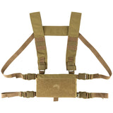 front view of viper buckle up coyote utility rig