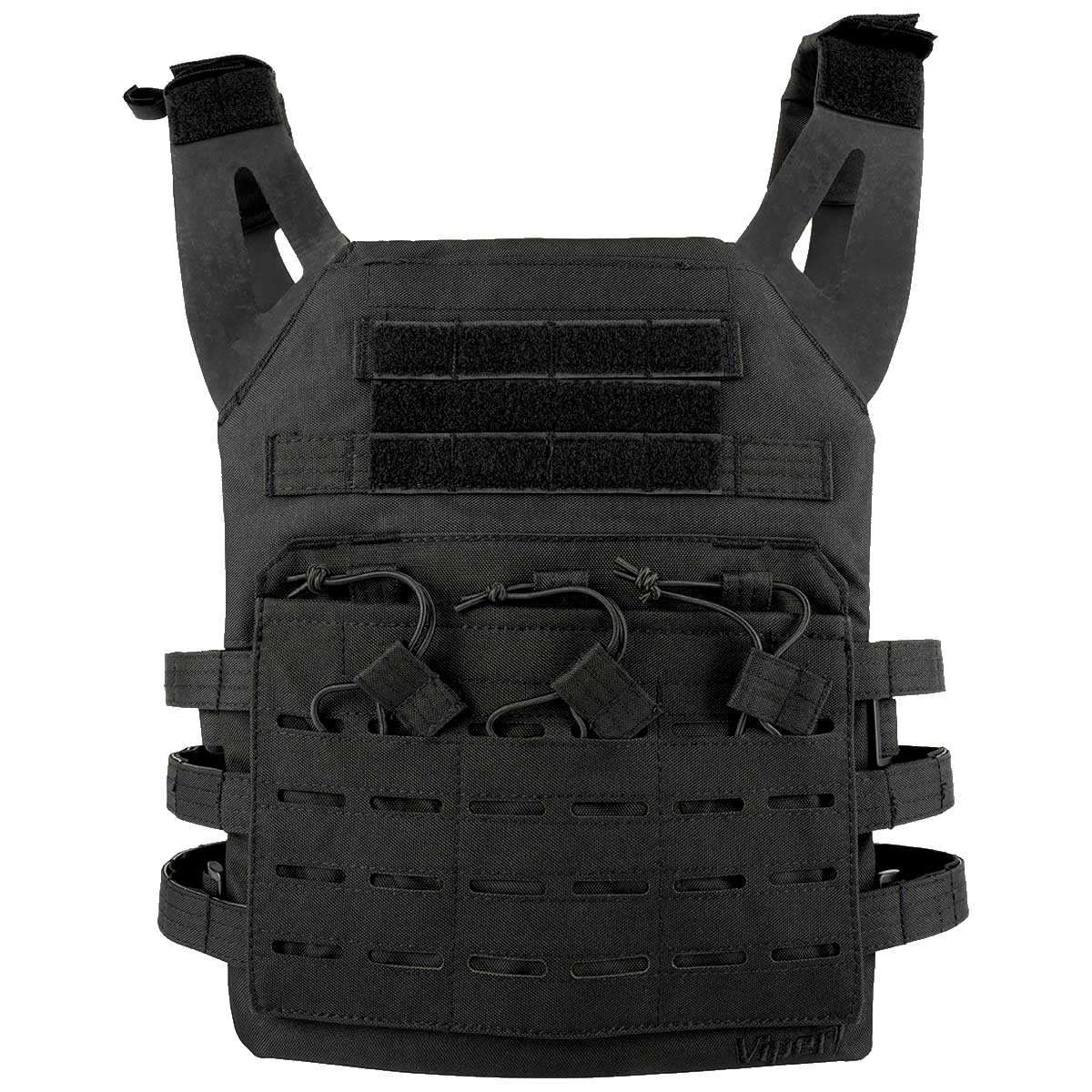 front view of viper special ops black plate carrier