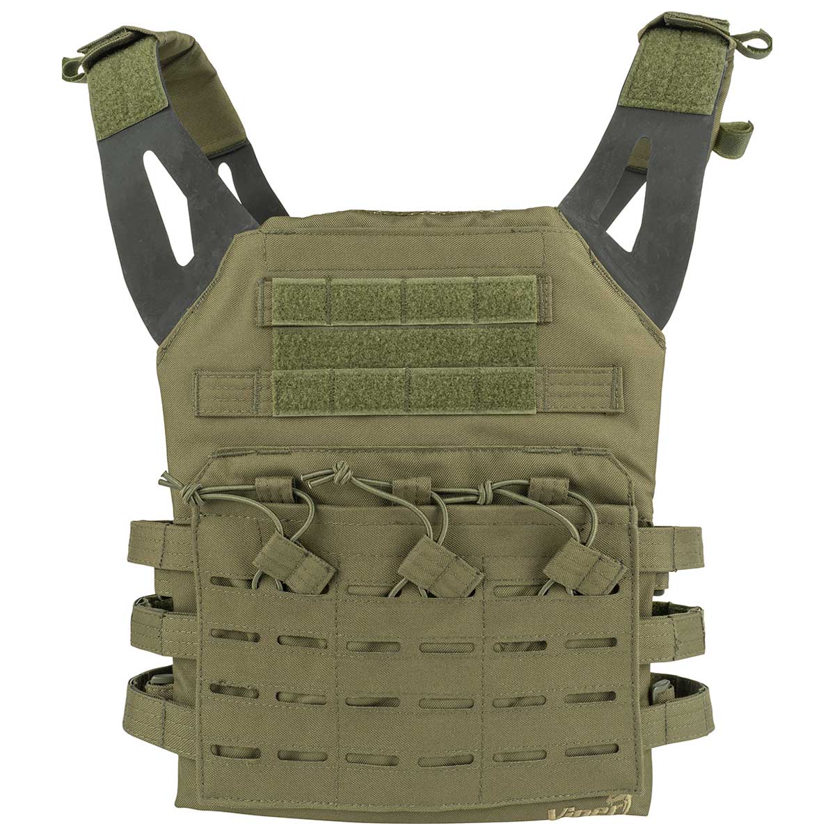 front view of viper special ops green plate carrier